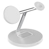 D10 3-In-1 15W Magnetic Mobile Phone Earphone Watch Wireless Fast Charger(White)