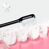 10pcs Nano Silk Soft Bristle Independent Packing Portable Couple Toothbrush, Spec: White Flat-head