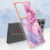 For Samsung Galaxy S25 Ultra 5G Electroplating Marble Dual-side IMD Phone Case(Pink 013)