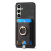 For Samsung Galaxy A56 5G Retro Splitable Magnetic Card Bag Leather Phone Case(Black)