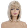 Wig-435B Light Gold Ladies High Temperature Silk Short Wig Chemical Fiber Headgear