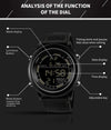 SANDA  411 Multifunctional Wports Watch Male Youth Fashion Model Male Waterproof Student Electronic Watch(Coffee)
