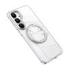 For Samsung Galaxy S25+ 5G Frosted 360 Degree MagSafe Magnetic Holder Phone Case(Silver)