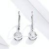 Sterling Silver S925 Earrings Simple Zircon Earrings