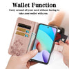 For Alcatel 1S 2021 Four-leaf Clasp Embossed Buckle Mobile Phone Protection Leather Case with Lanyard & Card Slot & Wallet & Bracket Function(Rose Gold)