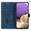 For Samsung Galaxy A24 5G Triangles Embossed Leather Phone Case(Blue)