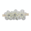 Ribbon Diamond Headband Newborn Hairband Girl Flower Head Children Hair Accessories(Creamy white)