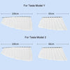 For Tesla Model Y 4pcs White Car Side Window Privacy Sun Protection Curtain
