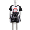 ZhuoAo Boxing Costumes Kids Sparring Fighting Shorts Muay Thai Free Fighting Tights Set, Style: Trophy Cup Black(XL)