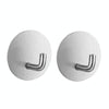 2pcs Stainless Steel Hooks Kitchen Bathroom Storage Behind Door Hooks With Adhesive, Style: Round Silver