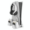 Iplay HBP-351 For Sony PS5 Digital Version Host Cooling Base Bracket Multifunctional Handle Charging Stand(White)