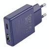 hoco N45 Biscuit PD30W Type-C + QC3.0 USB Charger, EU Plug(Blue)