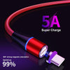 ENKAY 2 in 1 5A USB to Type-C + 8 Pin Magnetic Fast Charging Data Cable with LED Light, Length: 1m(Silver)
