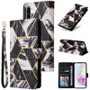 For Samsung Galaxy A26 5G Marble Bronzing Stitching Leather Phone Case(Black)