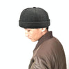 G12788 Iron Mark Street Melon Skullcap Retro Flanged Landlord Hat without Eaves, Size: 58cm(Dark Gray)
