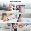 For Samsung Galaxy S25+ 5G JEEHOOD J06 British Style RFID MagSafe Card Bag PU Phone Case(Pink)