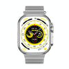 WS-E9 Ultra 2.2 inch IP67 Waterproof Metal Buckle Ocean Silicone Band Smart Watch, Support Heart Rate / NFC(Silver)
