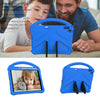 For iPad 10.2 2021 / 2020 / 2019 EVA Flat Anti Falling Protective Case Shell with Holder(Blue)