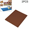 2 PCS Non-stick Cake Pad Swiss Roll Pad Baking Tools For Cakes Silicone Mat(Brown)