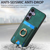 For Samsung Galaxy S25 5G Retro Splitable Magnetic Card Bag Leather Phone Case(Green)
