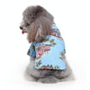 Dog Print Pet Beach Shirt, Blue, M (4-4.5kg)