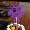 10 PCS Carving Cake Dessert Insert Party Decoration(Purple)