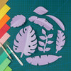 Paper-cut Leaf Ornaments Photography Props(Light Purple)