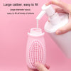 100ml 2 In1 Travel Dispenser Bottle Silicone Portable Massage Brush Shampoo Lotion Divider Bottle(Light Pink)