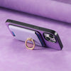 For Samsung Galaxy M14 5G Retro Cross Leather Ring Vertical Insert Card Bag MagSafe Phone Case(Purple)