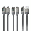 WK WDC-40 Smart Digital Display 1.2m PD27W Type-C to 8 Pin Fast Charging Data Cable(Black Grey)