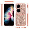 For Huawei P50 Pocket Glitter Powder Shockproof TPU Folding Phone Case(Rose Gold)