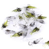 5pcs /Pack HENGJIA SO064 Imitation Grass Shrimp Dummy Bait Lua Fishing Soft Lures, Size: 4cm 1.5g(White Gray)