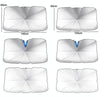 Car Windshield Telescopic Folding Thermal Insulation Parasol, Size: Silver Coated Small