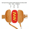 Funny Hot Dog Pet Costume, Yellow, S/M/L - Dog & Cat Winter Clothes