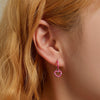 S925 Sterling Silver Simple Heart Women Earrings