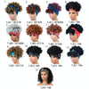 Headscarf Wig Black Gradient Small Curly Wig Explosive Headgear, Colour: 7.TJB0-4T30#