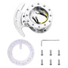 Car Tilt Racing Steering Wheel Quick Release Hub Kit Adapter Body Removable Snap Off Boss Kit(Silver)
