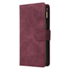 For Samsung Galaxy A06 4G Multifunctional Frosted Zipper Wallet Leather Phone Case(Wine Red)