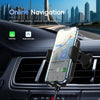 Fast Charging Retractable Recharging Cell Phone Holder With Wireless CarPlay Android Auto Function(Standard)