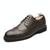 British Men Shoes Brogue Shoes Business Formal Shoes, Size:39(Brown)