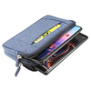 Sports Denim Universal Phone Bag Waist Bag for 5.5~6.3 inch Smartphones, Size: L (Blue)