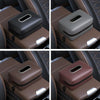 Car Seat Armrest Tissue Box Sun Visor Seat Back Hanging Paper Bag(Gray)