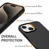 For iPhone 13 Shockproof MagSafe Armor PC Hybrid TPU Phone Case(Black)