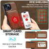 For iPhone 15 LC.IMEEKE L3 Series Detachable RFID Card Bag Magsafe Phone Case(Brown)
