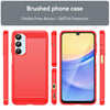 For Samsung Galaxy A56 5G Carbon Fiber Brushed Texture TPU Phone Case(Red)