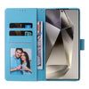 For Samsung Galaxy S25 Ultra 5G Marble Bronzing Stitching Leather Phone Case(Blue)