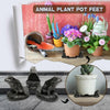 3pcs/set Flower Pot Feet Stand Animal Shape Resin Plant Pots Risers Pad(Poodle)