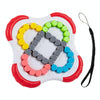 Children Educational Rotating Magic Beans Compass Fingertip Cube Toy Spinning Rolling Balls Gyro(Red)