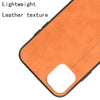 For iPhone 11 Pro Max Shockproof Sewing Cow Pattern Skin PC + PU + TPU Case(Orange)