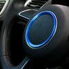 Car Aluminum Steering Wheel Decoration Ring For Audi(Blue)
